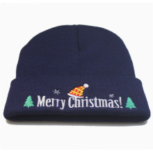 Natal Xmas Unisex malha inverno quente bordado chapéu Beanie (HW145)